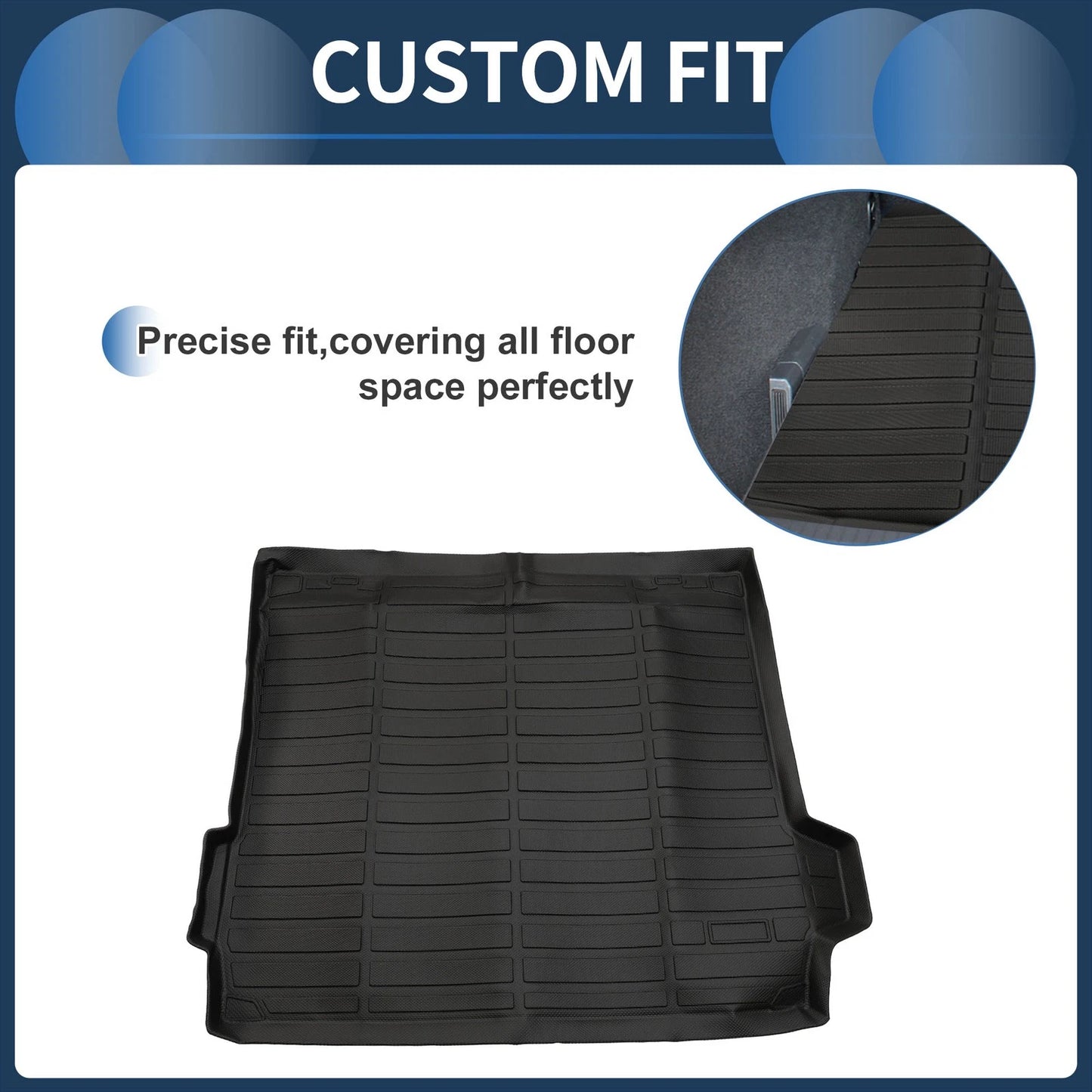 Trunk Mat for BMW X5 5 Seater TPE Cargo Liner Replacement Black (2019-2024)