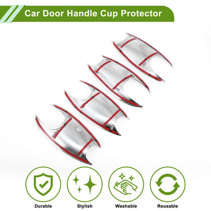 Chrome Silver Door Handle Cup Protectors for BMW X3 (2018-2022) 4 Pcs