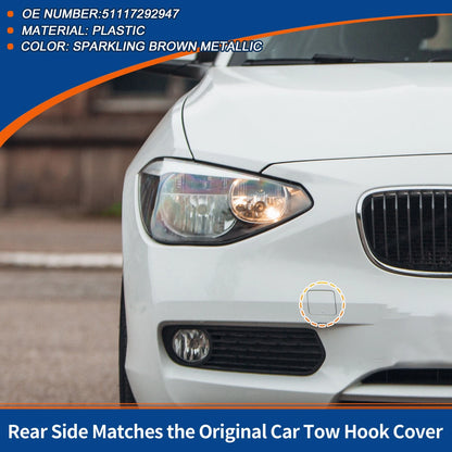 Bumper Tow Hook Cover for BMW (2012-2019) Sparkling Brown Metallic