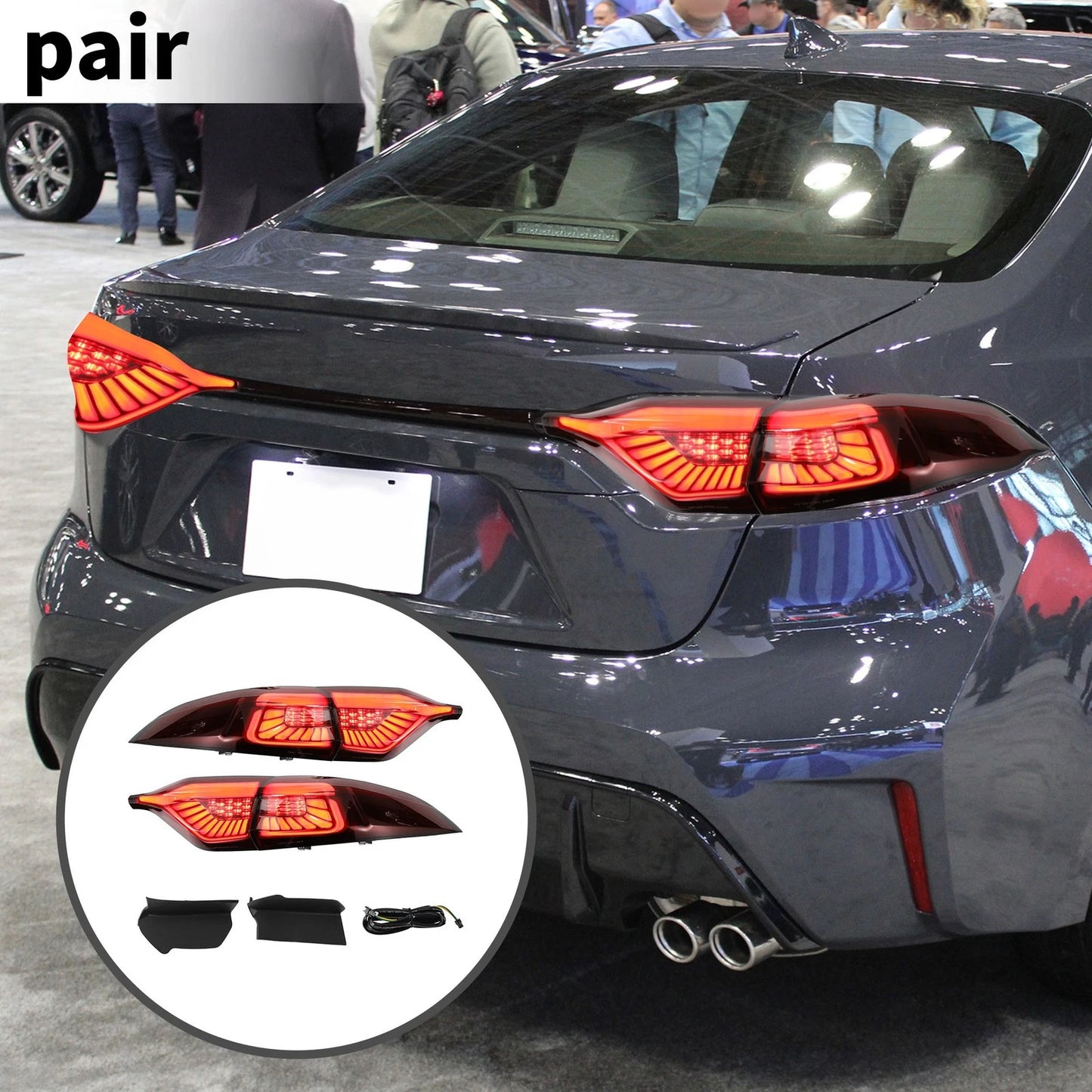 OLED Red Brake Tail Lights Assembly for Toyota Corolla (2020–2023)