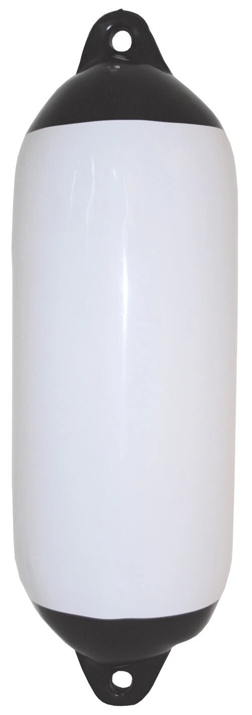 Heavy Duty Boat Fender Mooring White/Black End PVC 600mm x 180mm