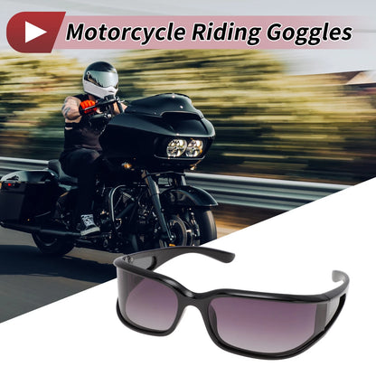Motorcycle Riding Goggles 1 Pc Grey Lens Black Frame Tri-acetal Cellulose