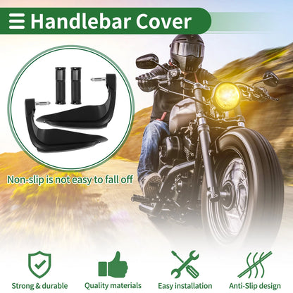 Hand Grips End Aluminum Alloy Rubber Black for Motorcycle