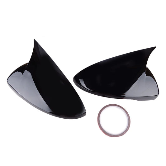 2 x Gloss Black Rear View Mirror Cover Caps for Kia Forte K3 Cerato (2014-2018)