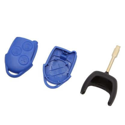 Key Fob Shell Case for Ford Transit Van 3 Button Blue (2014-2023)