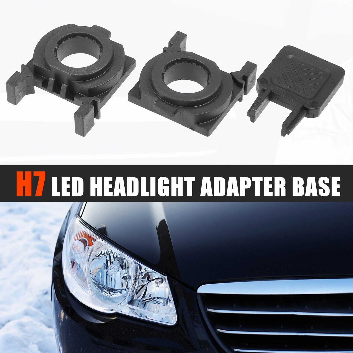 H7 LED Headlight Adapter Bases for Ford Fiesta (2009-2014)
