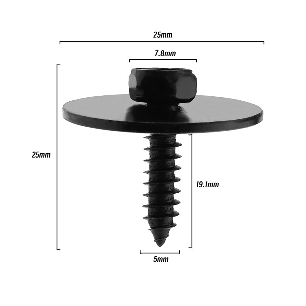10x Metal Body Fender Screws for Benz W203 W204 S203 S204 (2000-2015)