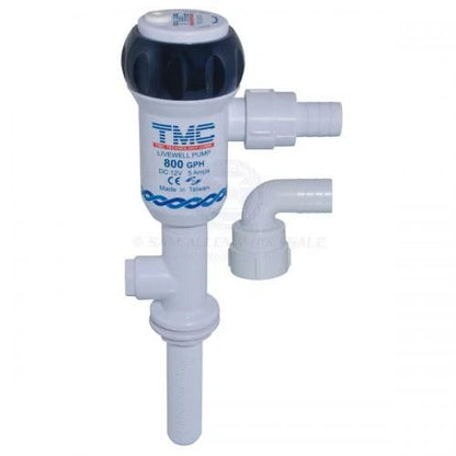 Livewell Live Bait Pump TMC 12V 800GPH Aerator for Fishing Boats