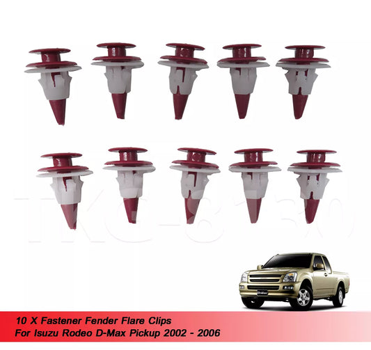10 x Fender Flare Clips for Isuzu Rodeo D-Max (2002-2006)