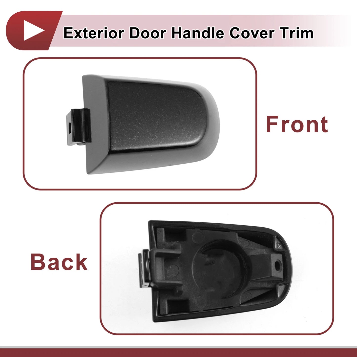 Exterior Door Handle Cover Trim for Chevrolet Traverse Black