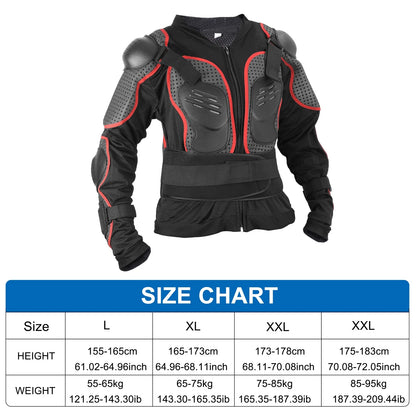 Size L Dirt Bike Motorcycle Riding Protective for Off-Road Cycling Red