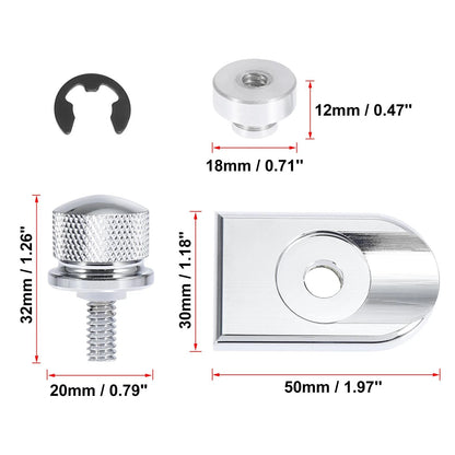Seat Bolt Tab Screw Mount Knob Nut Cover for Harley Davidson