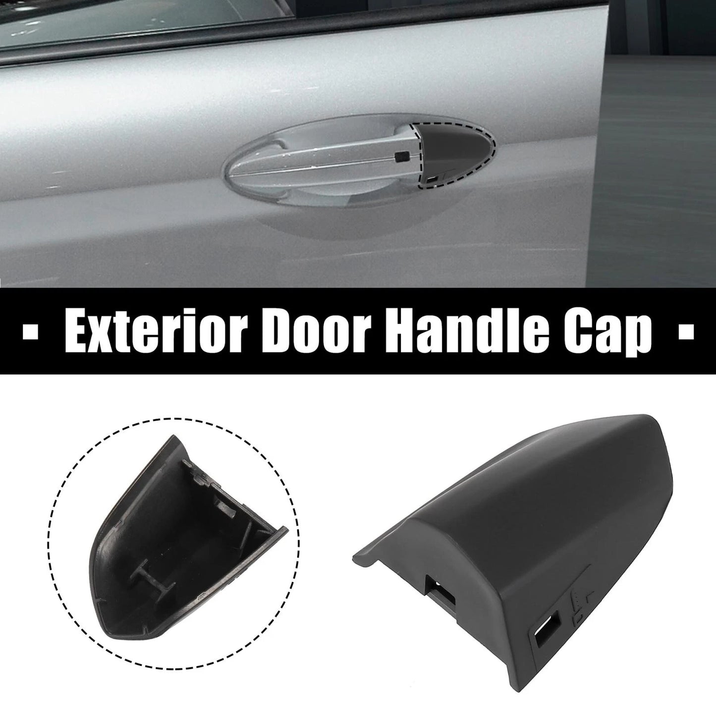 Front Driver Door Trim Cover for Ford Mustang (2015-2020) Dark Gray