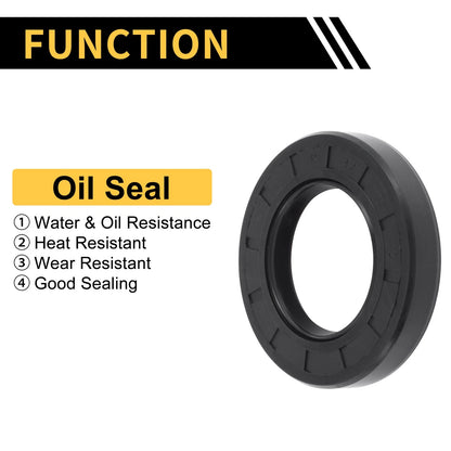 Oil Seal 42x72x12mm Seal Ring NBR Rubber Black 5 Pcs