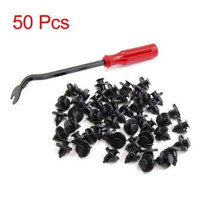 50 Pcs Car Retainer Clips & Rivets with Remover for Nissan Altima