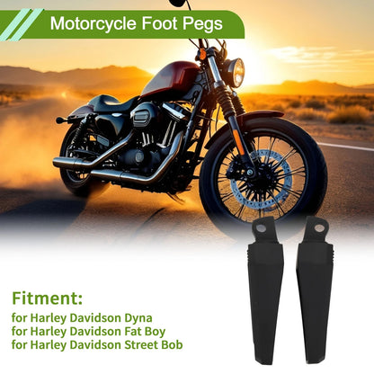 Foot Pegs 1 x Pair Aluminum Alloy Black for Harley Davidson Dyna