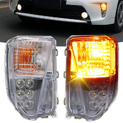 LED DRL Fog Lights for 12-15 Toyota Prius 2 x Turn Signal Lamps (2012-2015)