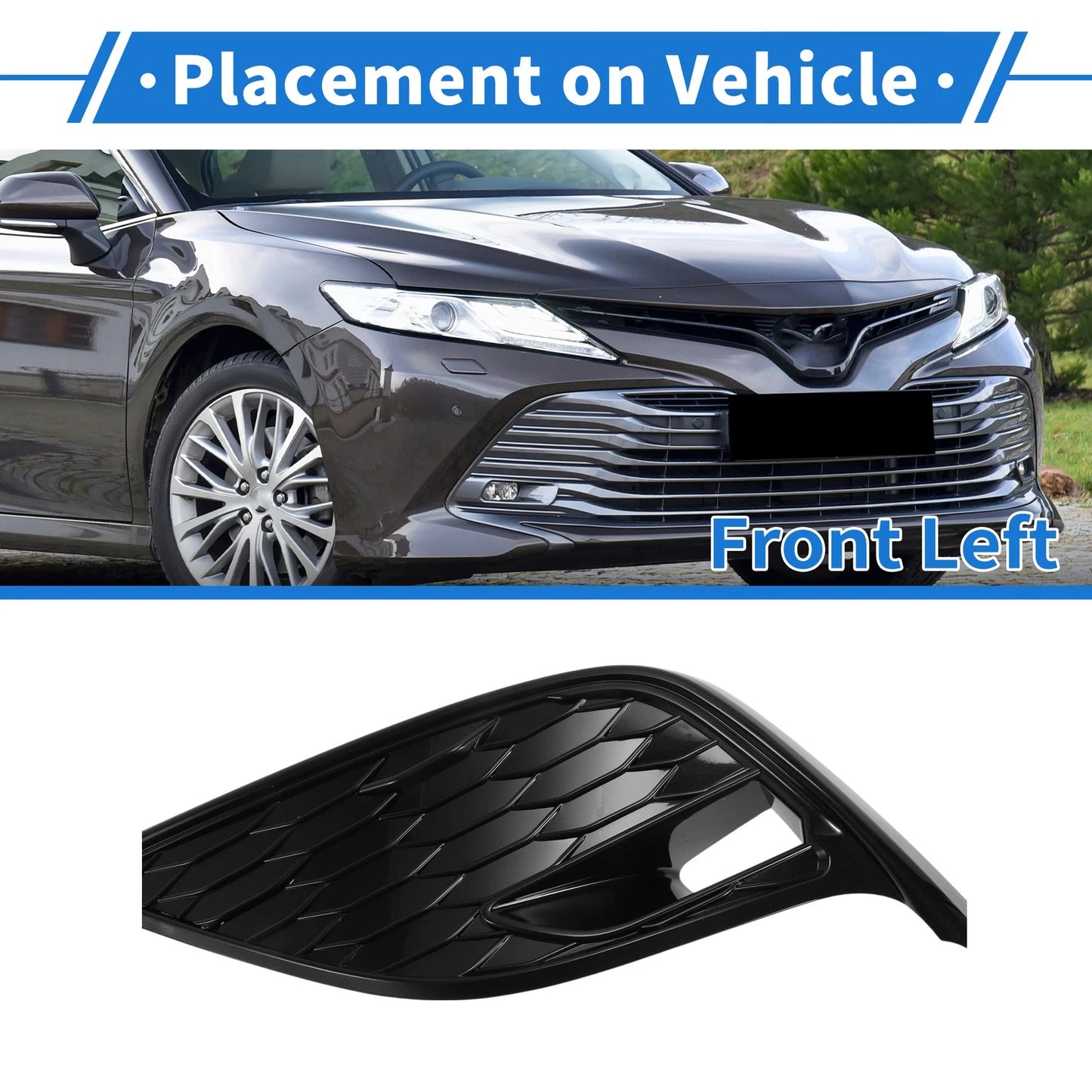 Front Left Fog Light Grill for Toyota Camry (2021–2023)
