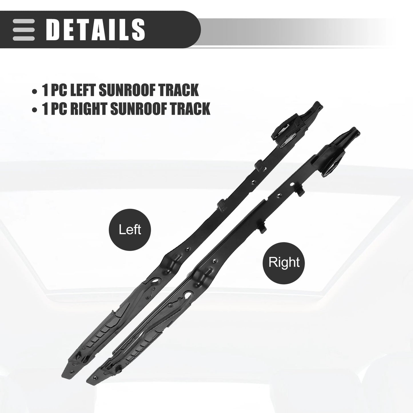 Sunroof Track Guide Rails Assembly Repair Kit for Ford F150 F250 (2015-2023)