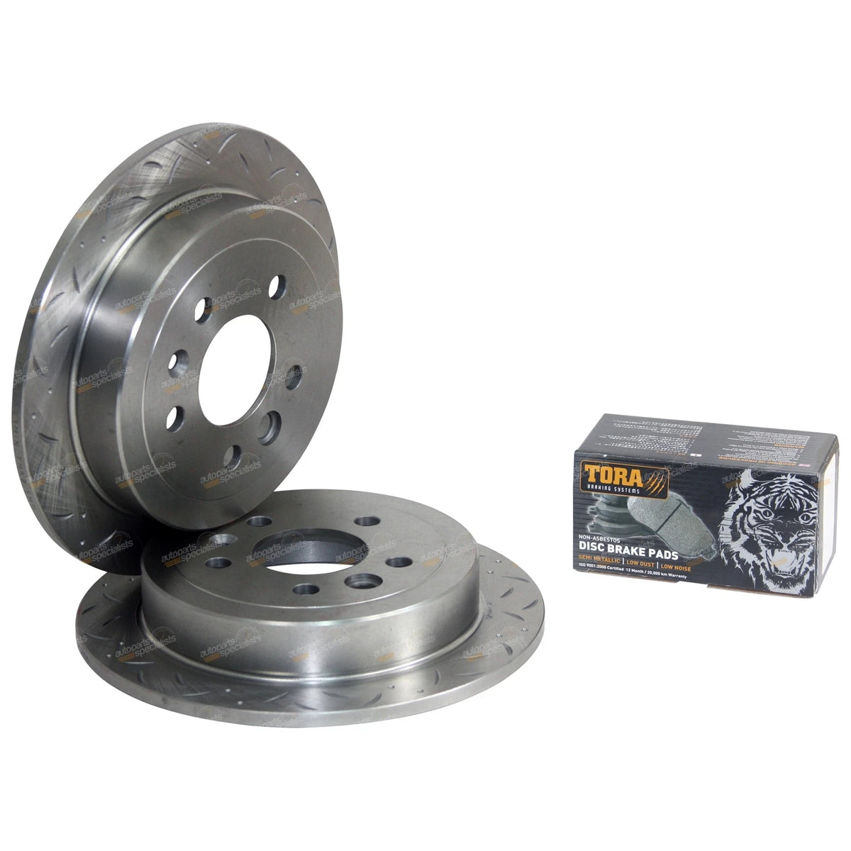 Rear Disc Brake Pads+Rotors Drilled+Slotted for Falcon AU (1998-2000)