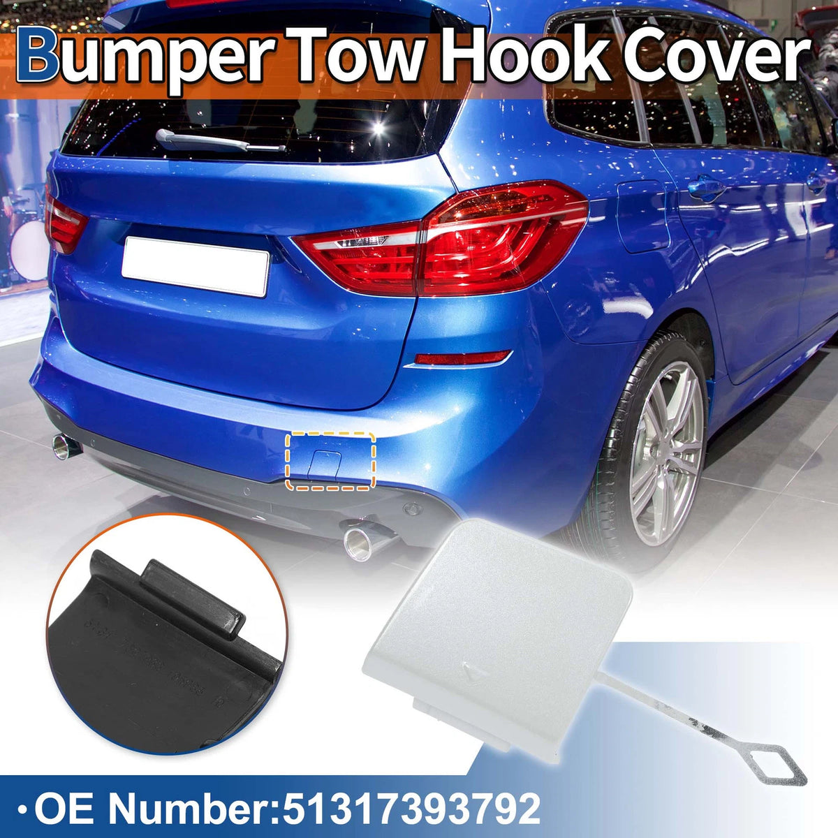 Rear Bumper Tow Hook Cover for BMW 2 Series F45 (2014-2021)