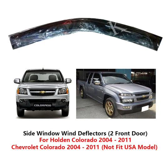 2 x Front Door Wind Shield Air Guards for Chevrolet Holden Colorado (2002-2011)