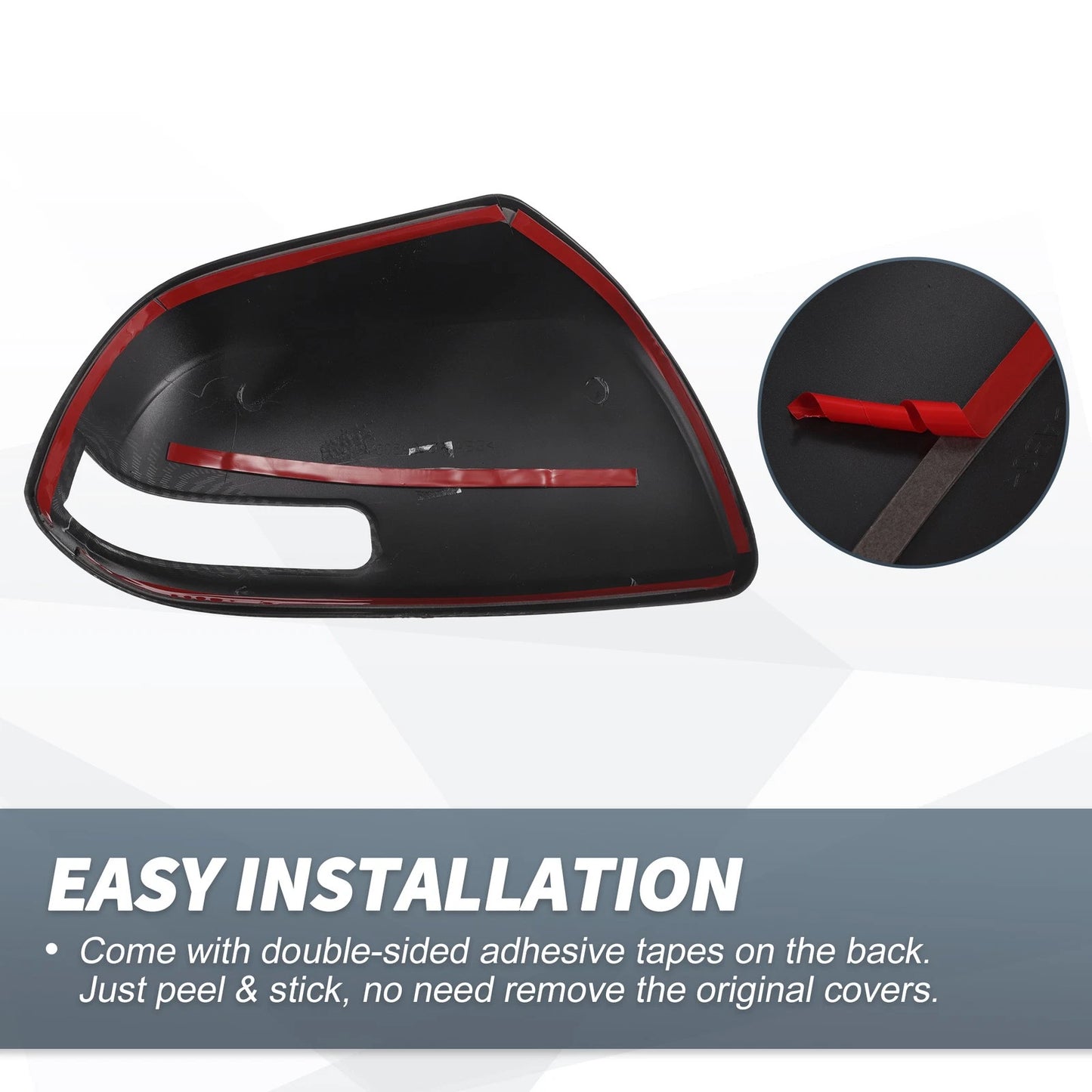 Rearview Mirror Cover Overlay  Black Carbon Fiber for Toyota Sienna (12-20)
