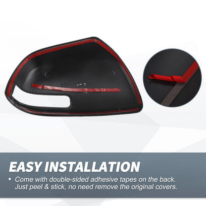 Rearview Mirror Cover Overlay  Black Carbon Fiber for Toyota Sienna (12-20)