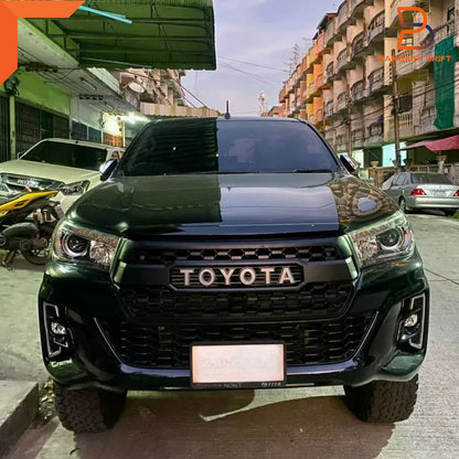 Tundra Style Front Grille White Letter for Toyota Hilux Ute SR5 (2018-2020)