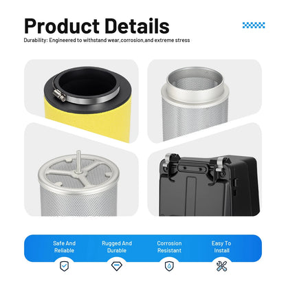 Air Filter Box & Lid w/ Lid Spring + Filter Kit for Honda TRX450R (2004–2005)