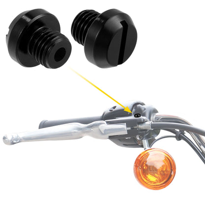 M10 Mirror Hole Plugs Screws Caps for Universal Motorcycle Negative Black