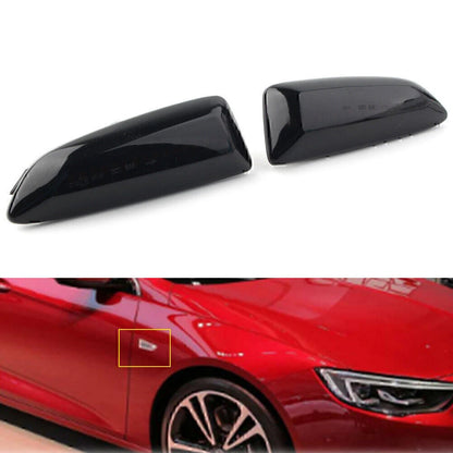ABS Black Dynamic Amber LED Front Side Marker Lights for Opel Astra (2010-2019)