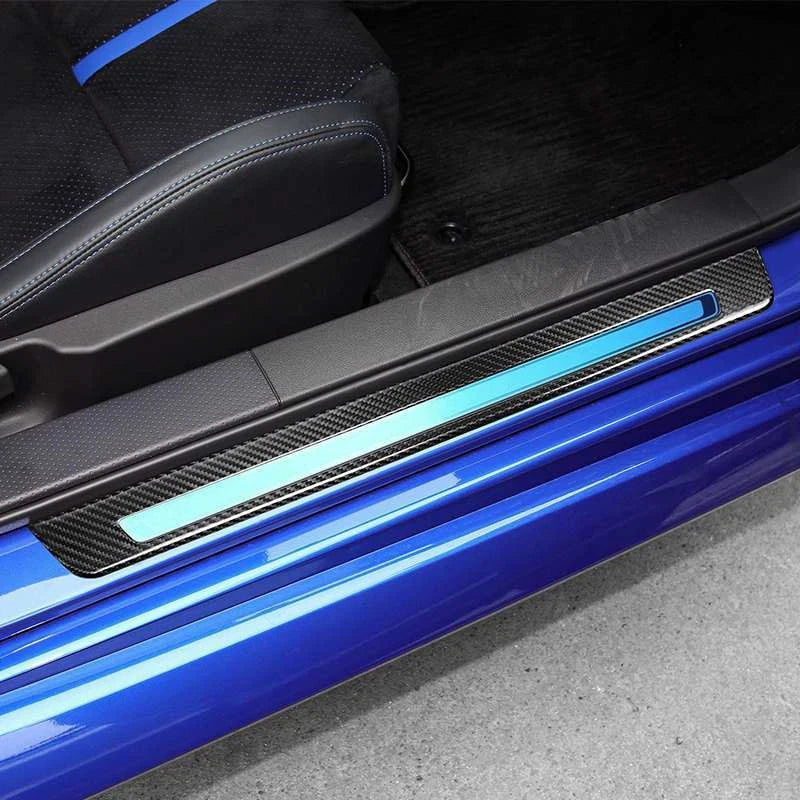 100%  Carbon Fiber Door Sill Cover Trim Strip for Subaru BRZ 2022-2024