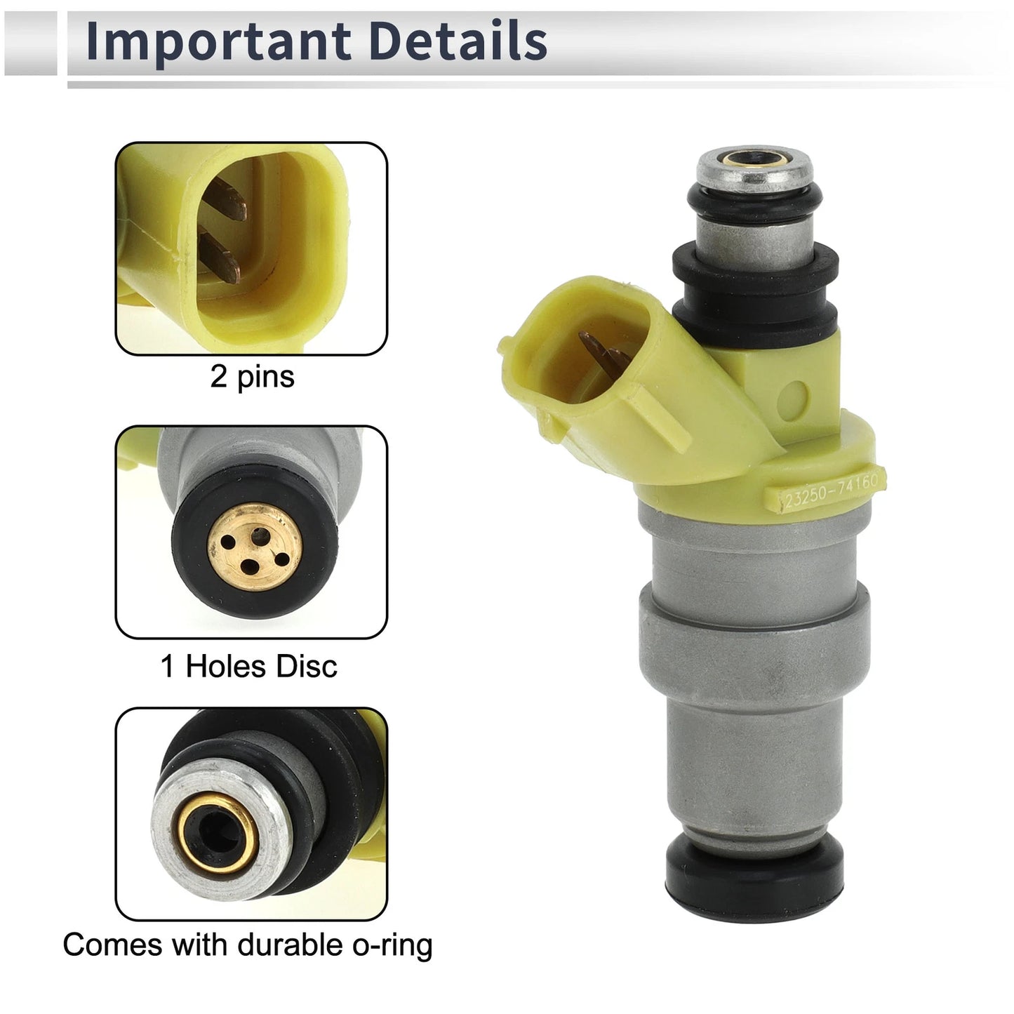 Fuel Injector for Toyota RAV4 SXA1 3SGE (1989-1999) 1 x Yellow