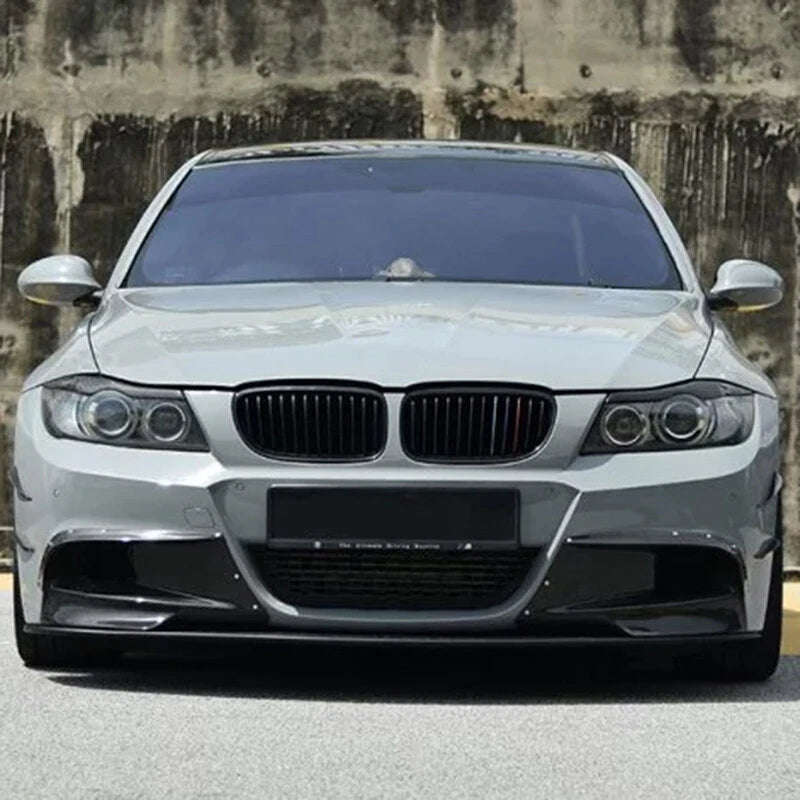 Front Lip Spoiler Splitter for BMW 3 Series E90 E91 M Sport Carbon Black (2009-2012)
