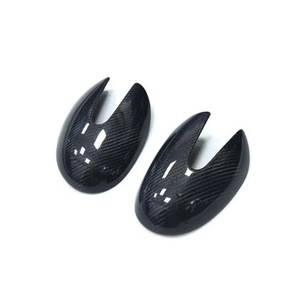 Carbon Fiber Stick-on Side Mirror Cover Caps for Smart Fortwo W450 2003-2007