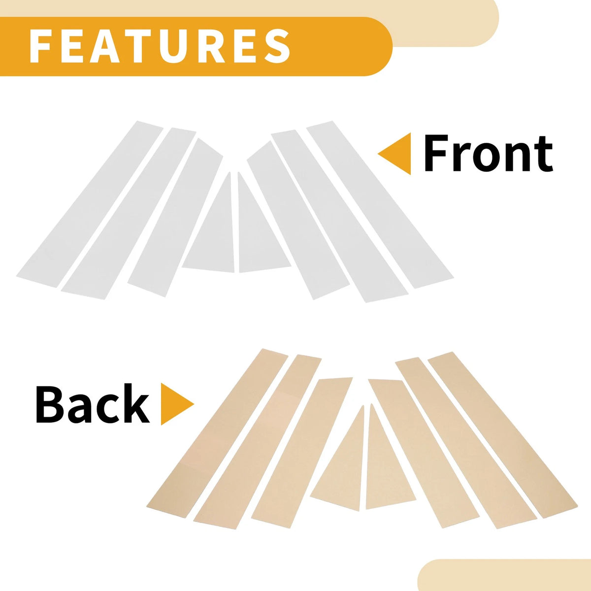 8 Pcs Chrome Silver Door Pillar Trim for Nissan X-Trail (2013-2020)