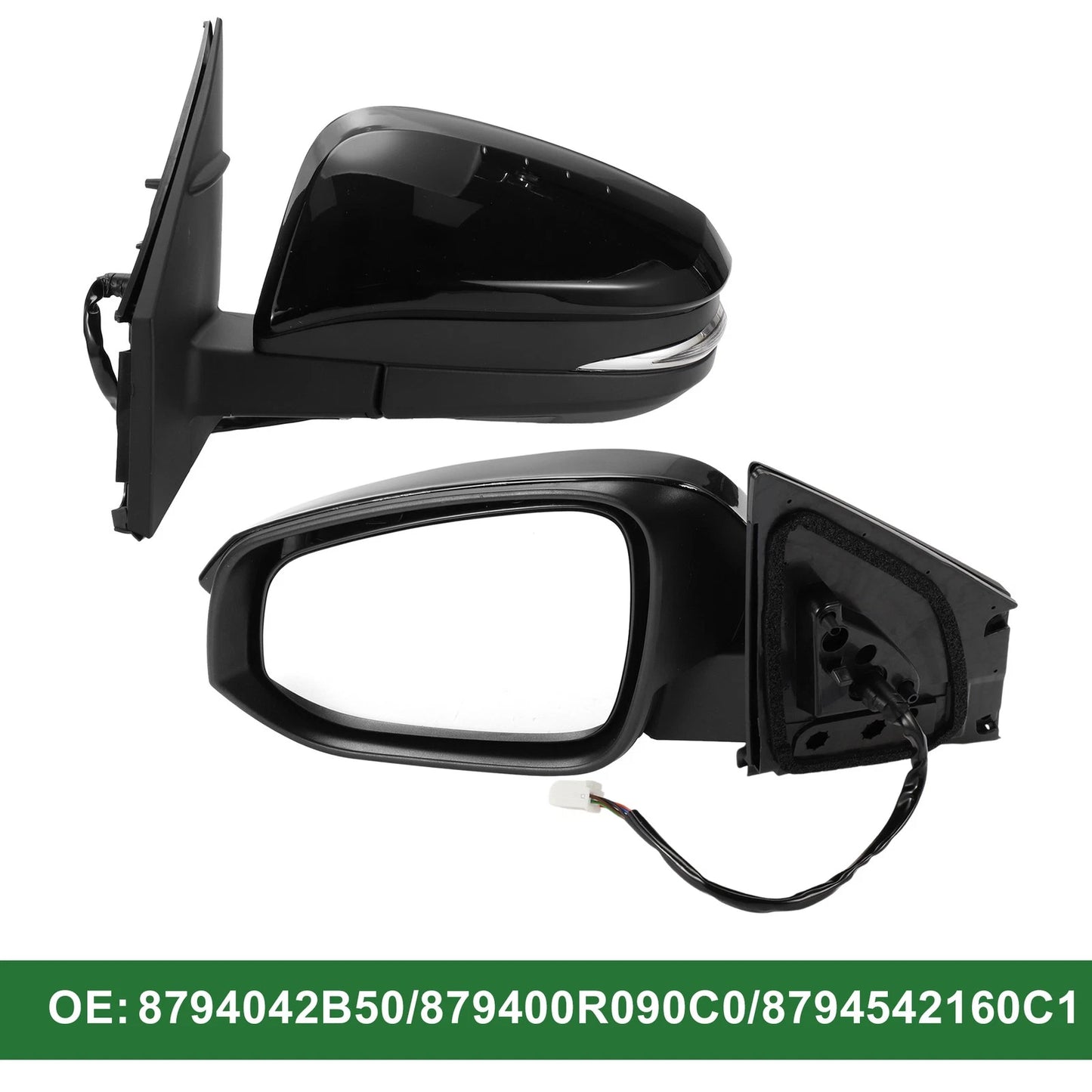 Left Side Door Mirror for Toyota RAV4 2013-2015 Manual Folding Gloss Black