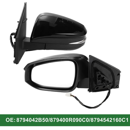 Left Side Door Mirror for Toyota RAV4 2013-2015 Manual Folding Gloss Black