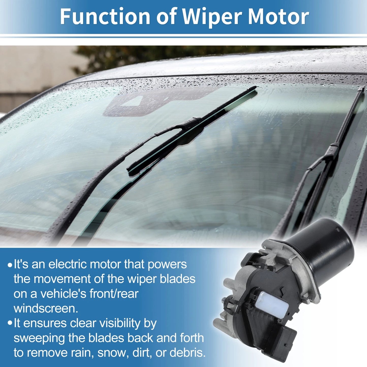Front Windscreen Wiper Motor for Nissan Qashqai (RHD) (2006-2013)