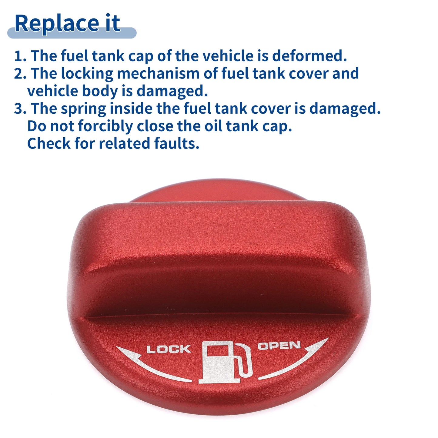Metal Gas Fuel Tank Cap Cover Sticker Red for Toyota Alphard 20 Series (2015-2023)