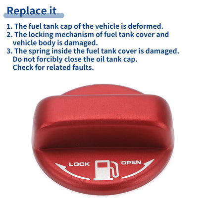 Metal Gas Fuel Tank Cap Cover Sticker Red for Toyota Alphard 20 Series (2015-2023)