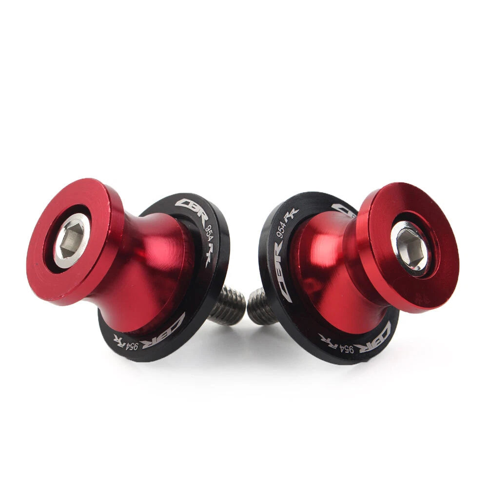 2 x Swingarm Spools Slider Screws for Honda CBR954RR (2002-2003) Red