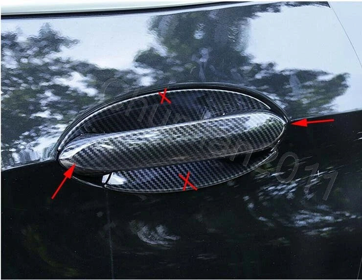 Fiber Door Handle Molding Cover Trim for BMW X5 G05 (2019-2021) - 5PCS
