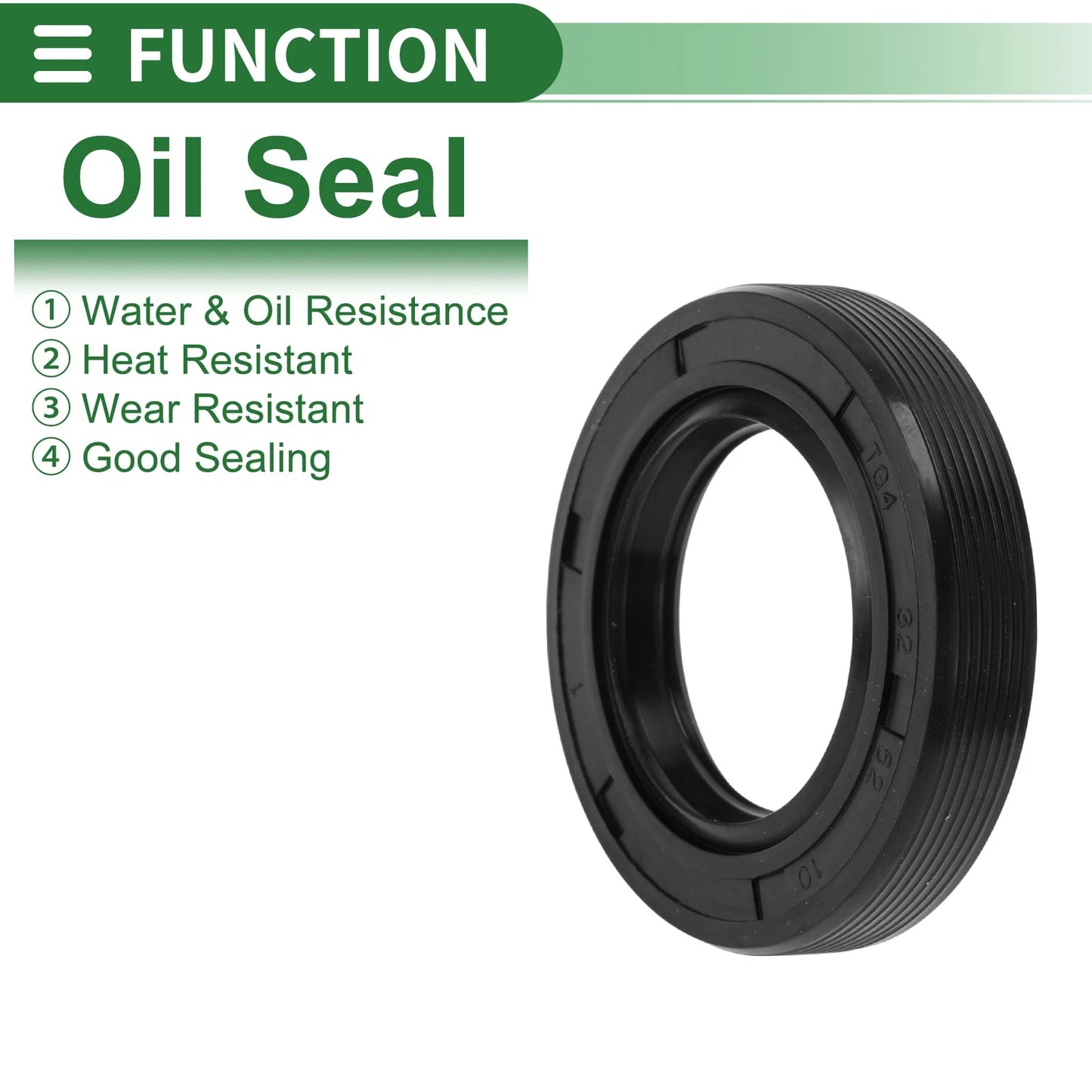 Oil Seal / 32x52x10mm / Rotary Shaft Seal NBR Rubber Black for Make Model