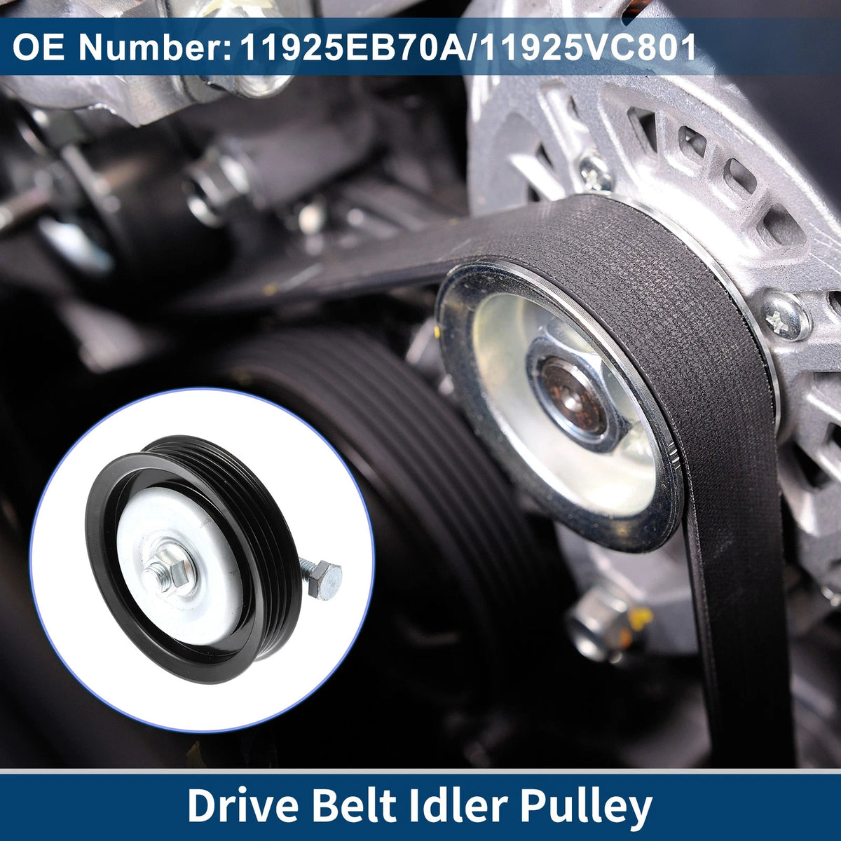 Drive Belt Idler Pulley for Nissan Navara Frontier (2005-2012) 1 Pc