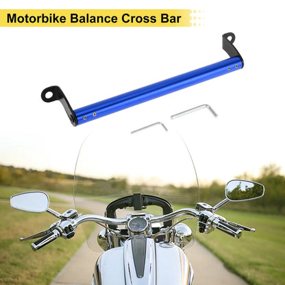 Cross Bar / 0.41" Hole / Balance Handlebars Blue for Motorcycle