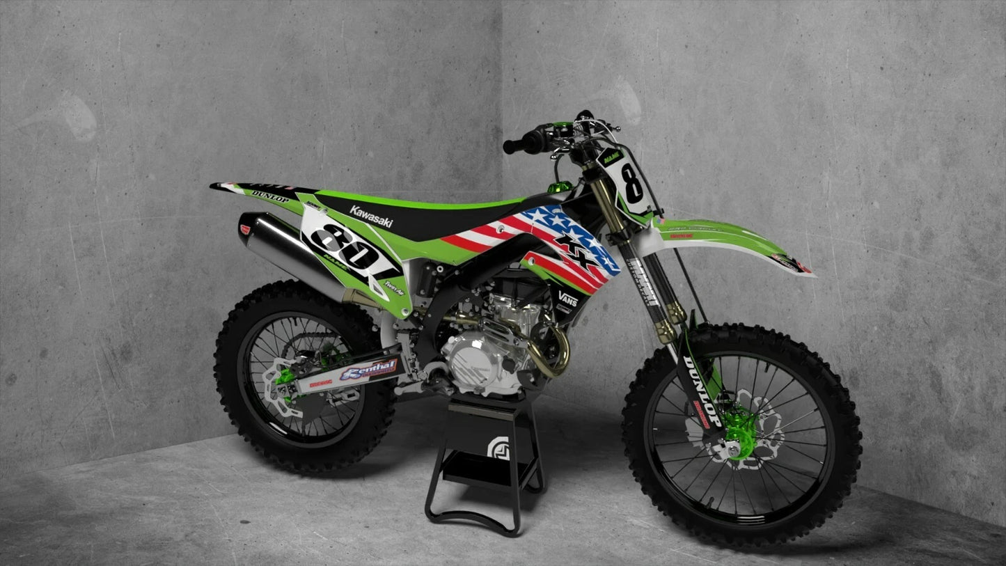 Custom Graphics Kit for Kawasaki KLX 110 (2010-2025) SWAT Style Stickers