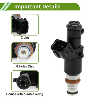 Fuel Injector 16450RAAA01 for Honda Accord 2.4 (2003-2007) 1 Pc Black