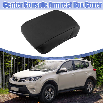 Center Console Armrest Box Cover Protector Black for Toyota RAV4 (2014–2018)